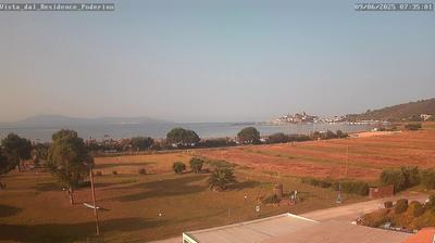 Preview delle webcam di Orbetello › Sud-Ovest: Talamone Porto - Monte Argentario