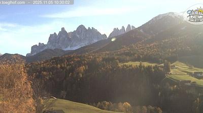 immagine della webcam nei dintorni di Bressanone: webcam Funes