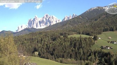 immagine della webcam nei dintorni di Luson: webcam Funes