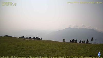 Preview delle webcam di Castel San Niccolò: Monte Avena - Feltre - Fonzaso