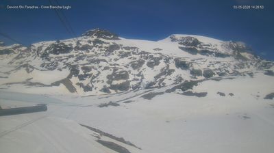 immagine della webcam nei dintorni di Torgnon: webcam Cervinia Cime Bianche Laghi