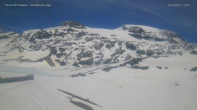 immagine della webcam nei dintorni di Torgnon: webcam Cervinia Cime Bianche Laghi