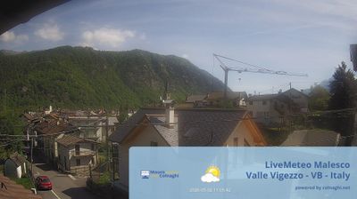 immagine della webcam nei dintorni di Bognanco fonti: webcam Malesco