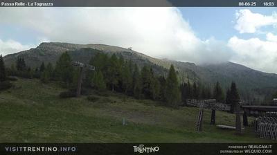 Preview delle webcam di Primiero San Martino di Castrozza: Passo Rolle - Impianti Paradiso