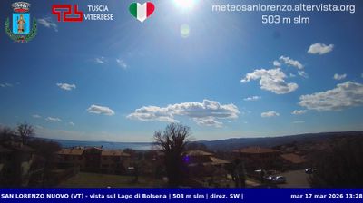 immagine della webcam nei dintorni di Bolsena: webcam San Lorenzo Nuovo