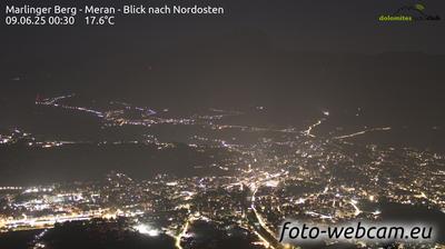 Preview delle webcam di Merano: Marlinger Berg - Blick nach Nordosten