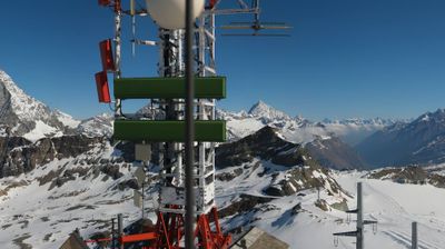 immagine della webcam nei dintorni di Gressoney-la-Trinitè: webcam Cervinia Plateau Rosa