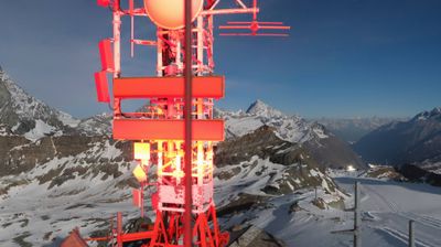 immagine della webcam nei dintorni di Saint Barthelemy: webcam Cervinia Plateau Rosa