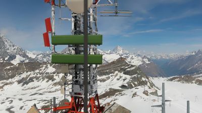 immagine della webcam nei dintorni di Torgnon: webcam Cervinia Plateau Rosa