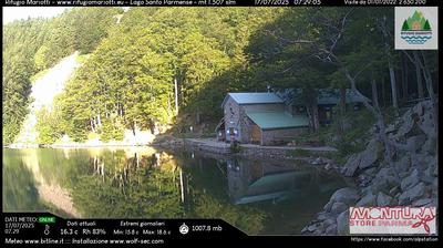 Preview delle webcam di Corniglio › Ovest: Lago Santo Parmense: Rifugio G.Mariotti mt.1507