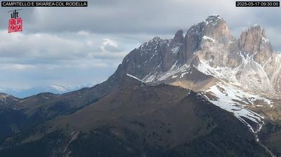 Preview delle webcam di Campitello di Fassa: Sella Pass - Col Rodella a Parte - Langkofel - Sasso Pordoi