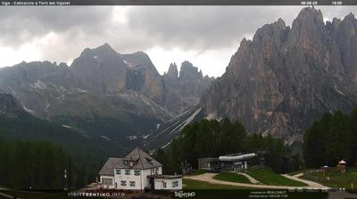 Preview delle webcam di San Giovanni di Fassa: Rosengarten group - Vajolet Towers