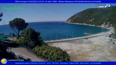 immagine della webcam nei dintorni di Riccò del Golfo di Spezia: webcam Moneglia