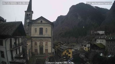 immagine della webcam nei dintorni di Punta Indren: webcam Campertogno