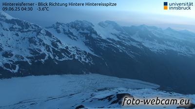 Preview delle webcam di Maso Corto: Hintereisferner - Blick Richtung Hintere Hintereisspitze