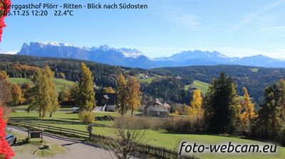 immagine della webcam nei dintorni di Caldaro sulla Strada del Vino: webcam Altopiano di Renon