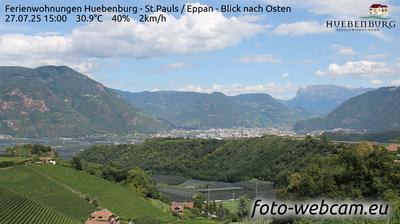 immagine della webcam nei dintorni di San Genesio Atesino: webcam Appiano sulla Strada del Vino