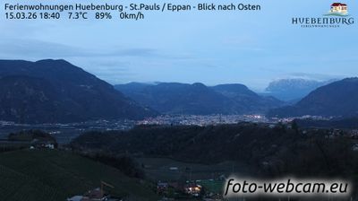 immagine della webcam nei dintorni di San Genesio Atesino: webcam Appiano sulla Strada del Vino