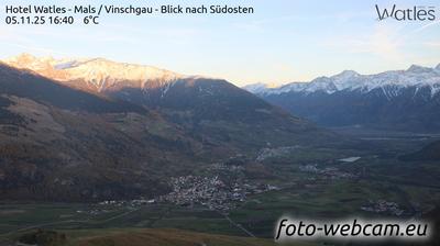 immagine della webcam nei dintorni di Senales: webcam Malles Venosta