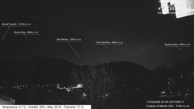 immagine della webcam nei dintorni di Castiglione Olona: webcam Cuasso al Monte