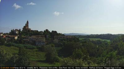 immagine della webcam nei dintorni di Castagneto Po: webcam Cerreto d'Asti
