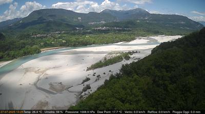 immagine della webcam nei dintorni di Gemona del Friuli: webcam Pinzano al Tagliamento