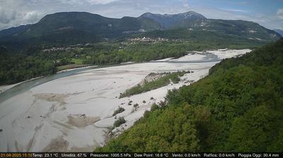 immagine della webcam nei dintorni di Gemona del Friuli: webcam Pinzano al Tagliamento