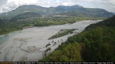 immagine della webcam nei dintorni di Caneva di Tolmezzo: webcam Pinzano al Tagliamento