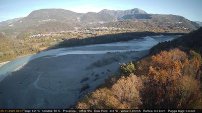 immagine della webcam nei dintorni di Osoppo: webcam Pinzano al Tagliamento