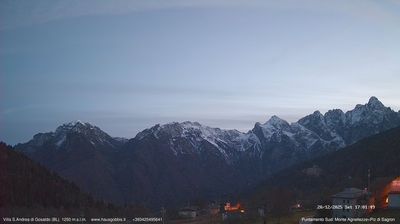 immagine della webcam nei dintorni di San Gregorio nelle Alpi: webcam Gosaldo