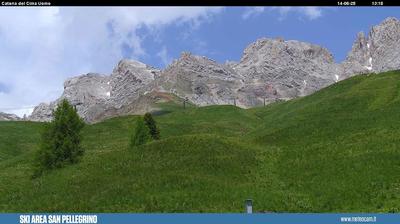 immagine della webcam nei dintorni di Canale d'Agordo: webcam Passo San Pellegrino