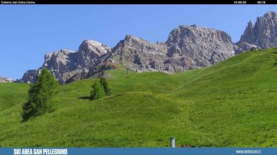 immagine della webcam nei dintorni di Canale d'Agordo: webcam Passo San Pellegrino