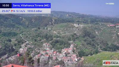 immagine della webcam nei dintorni di Torre Faro: webcam Serro