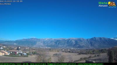 immagine della webcam nei dintorni di Ortona dei Marsi: webcam Sulmona