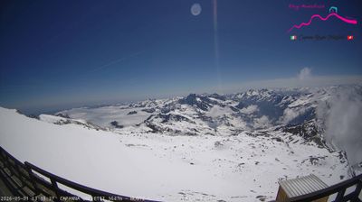 immagine della webcam nei dintorni di Cervinia Cime Bianche Laghi: webcam Punta Indren