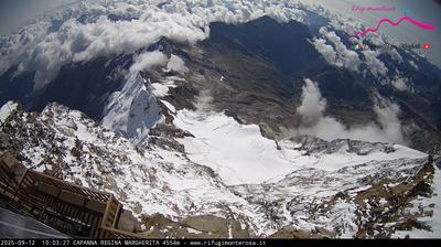 immagine della webcam nei dintorni di Carcoforo: webcam Capanna Margherita