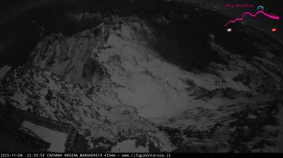 immagine della webcam nei dintorni di Cervinia Plateau Rosa: webcam Capanna Margherita