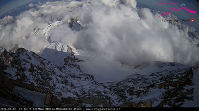 immagine della webcam nei dintorni di Alagna Valsesia: webcam Capanna Margherita