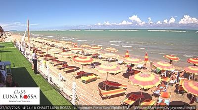 immagine della webcam nei dintorni di Castelfidardo: webcam Marina Faleriense