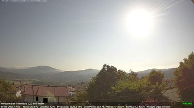 immagine della webcam nei dintorni di Monte Curcio: webcam Soveria Mannelli