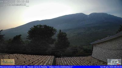 Preview delle webcam di Sant'Eufemia a Maiella › Est: Maiella in Tavola