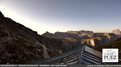 Preview delle webcam di Selva di Val Gardena › Sud: Rifugio Puez